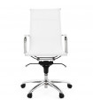 Fauteuil de bureau blanc en tissu Giamatti