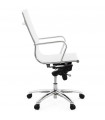 Fauteuil de bureau blanc en tissu Giamatti