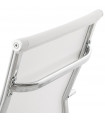 Fauteuil de bureau blanc en tissu Giamatti