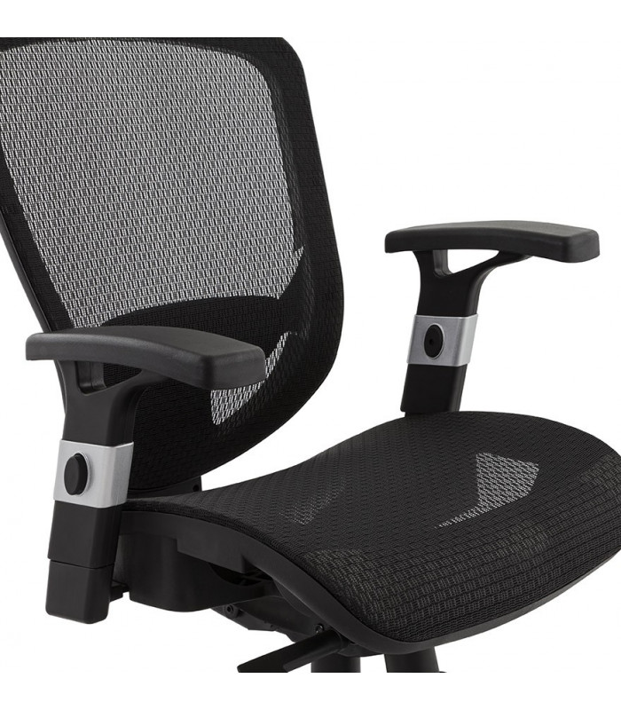 fauteuil de bureau noir en tissu Fargo