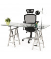fauteuil de bureau noir en tissu Fargo