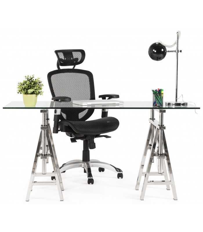fauteuil de bureau noir en tissu Fargo