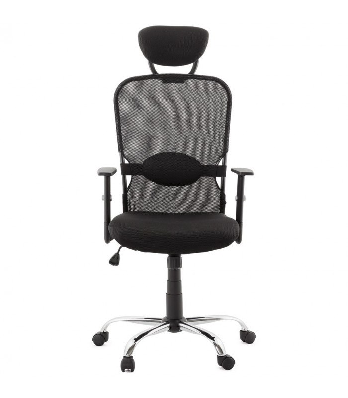 Fauteuil de bureau noir en tissu Mornington