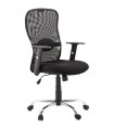 Fauteuil de bureau noir en tissu Mornington