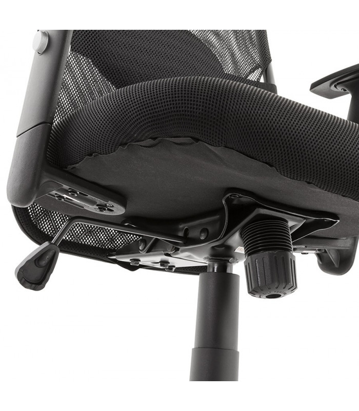 Fauteuil de bureau noir en tissu Mornington
