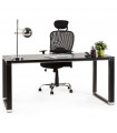Fauteuil de bureau noir en tissu Mornington