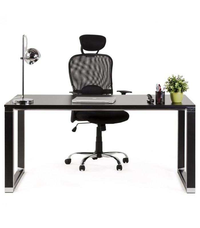 Fauteuil de bureau noir en tissu Mornington