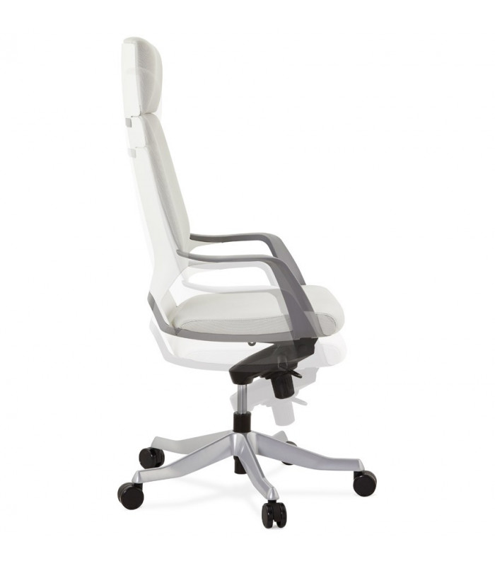 Fauteuil de bureau gris en tissu Agate