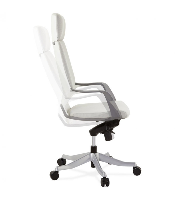 Fauteuil de bureau gris en tissu Agate