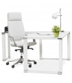 Fauteuil de bureau gris en tissu Agate