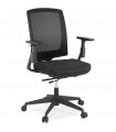 Fauteuil de bureau noir en tissu Johnson