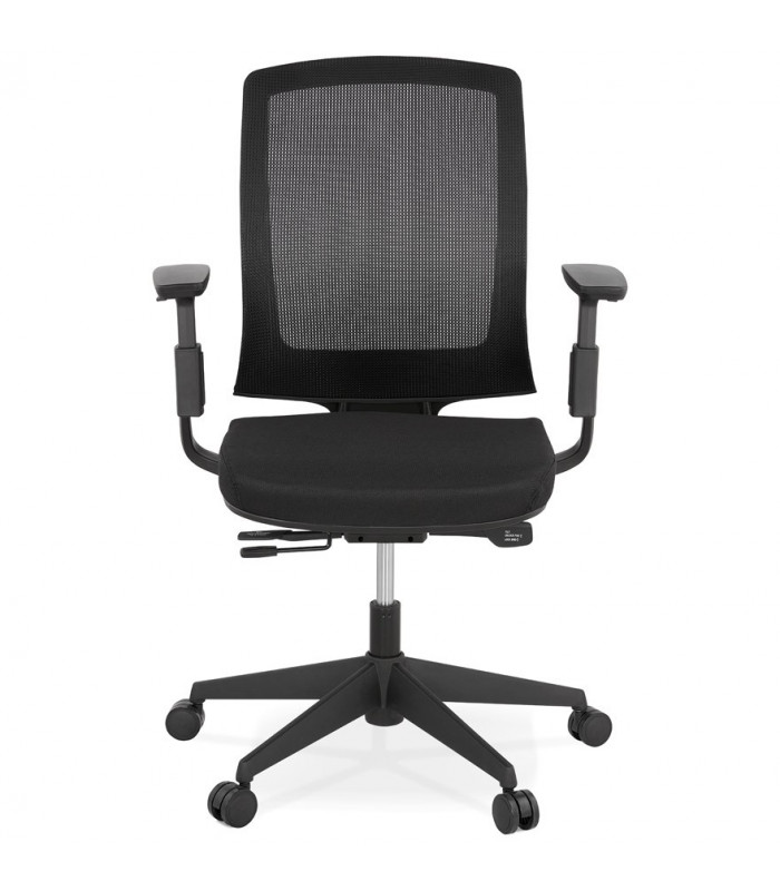 Fauteuil de bureau noir en tissu Johnson
