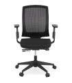 Fauteuil de bureau noir en tissu Johnson
