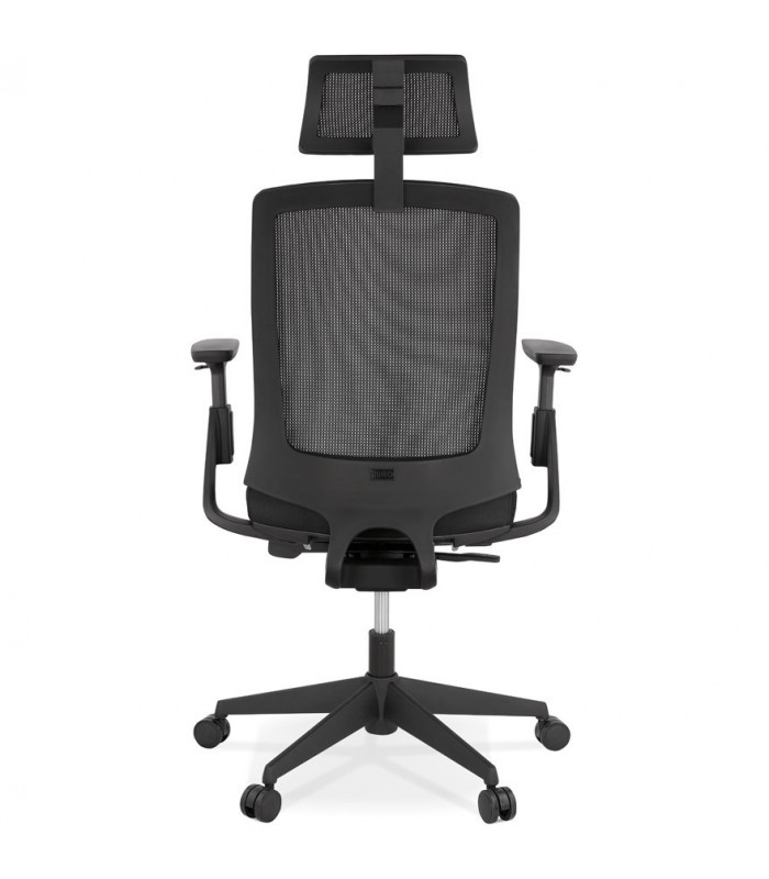 Fauteuil de bureau noir en tissu Johnson