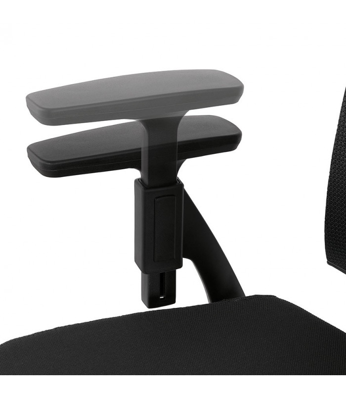 Fauteuil de bureau noir en tissu Johnson