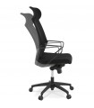 Fauteuil de bureau noir en tissu Melody