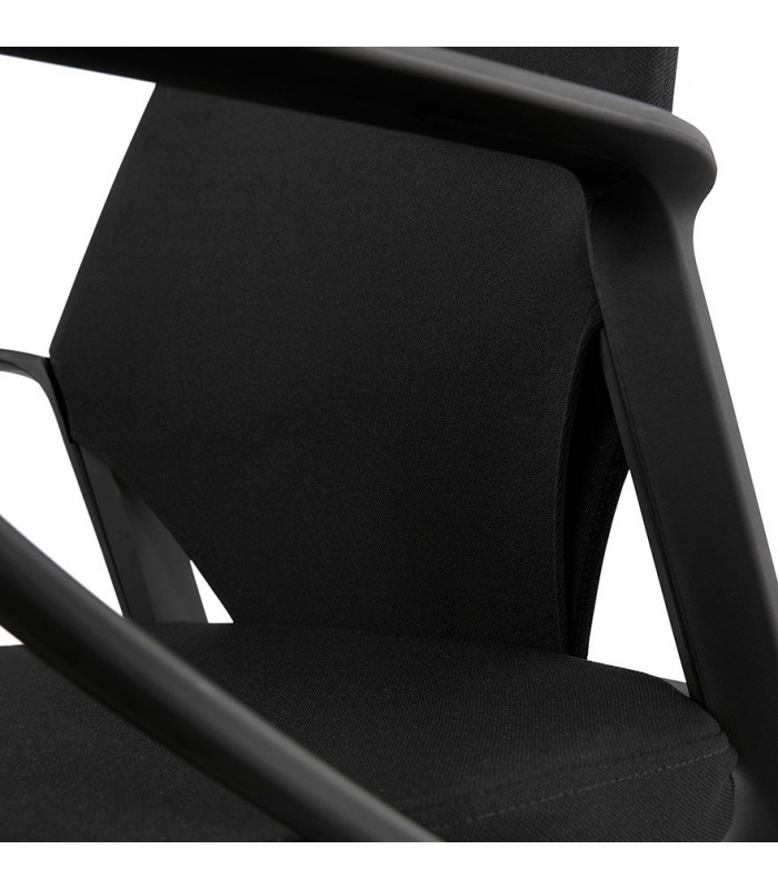 Fauteuil de bureau noir en tissu Melody