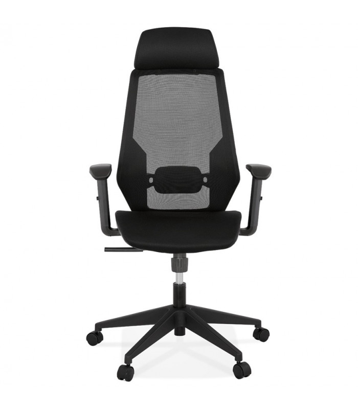 Fauteuil de bureau noir en tissu Lincoln