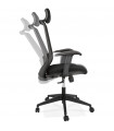 Fauteuil de bureau noir en tissu Lincoln