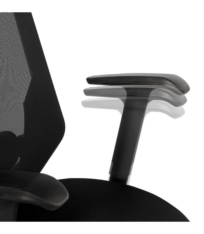Fauteuil de bureau noir en tissu Lincoln