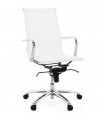 Fauteuil de bureau blanc en tissu Giamatti