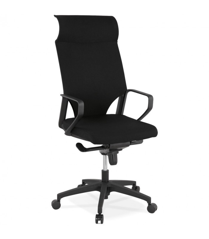 Fauteuil de bureau noir en tissu Melody