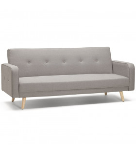 Canapé design gris clair en tissu Haughton