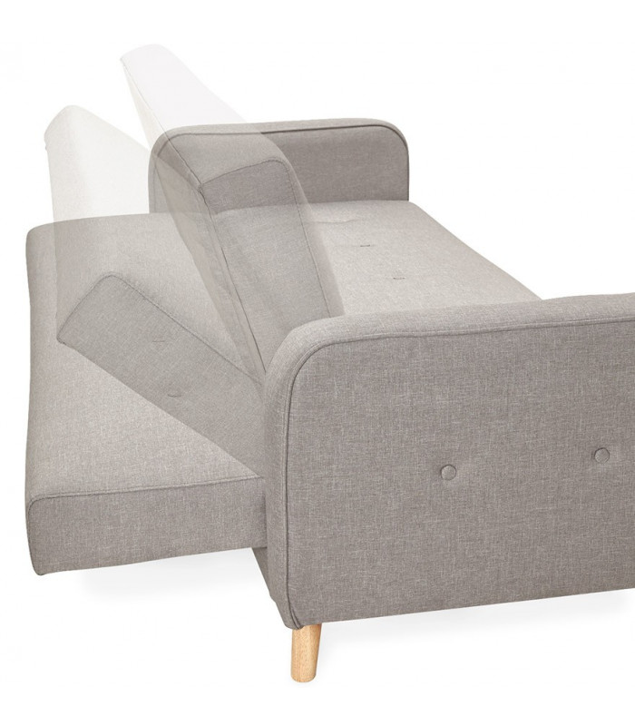 Canapé design gris clair en tissu Haughton