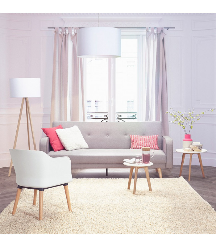Canapé design gris clair en tissu Haughton