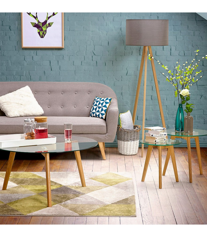 Canapé design gris clair en tissu Altum