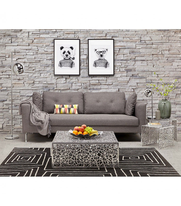 Canapé design gris foncé en tissu Abbey