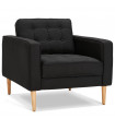 Canapé design noir en tissu Blake Mini