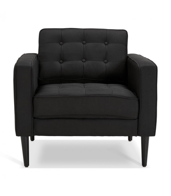 Canapé design noir en tissu Blake Mini