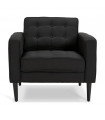 Canapé design noir en tissu Blake Mini