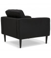 Canapé design noir en tissu Blake Mini