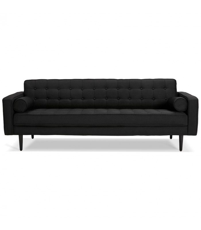 Canapé design noir en tissu Blake