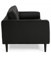 Canapé design noir en tissu Blake