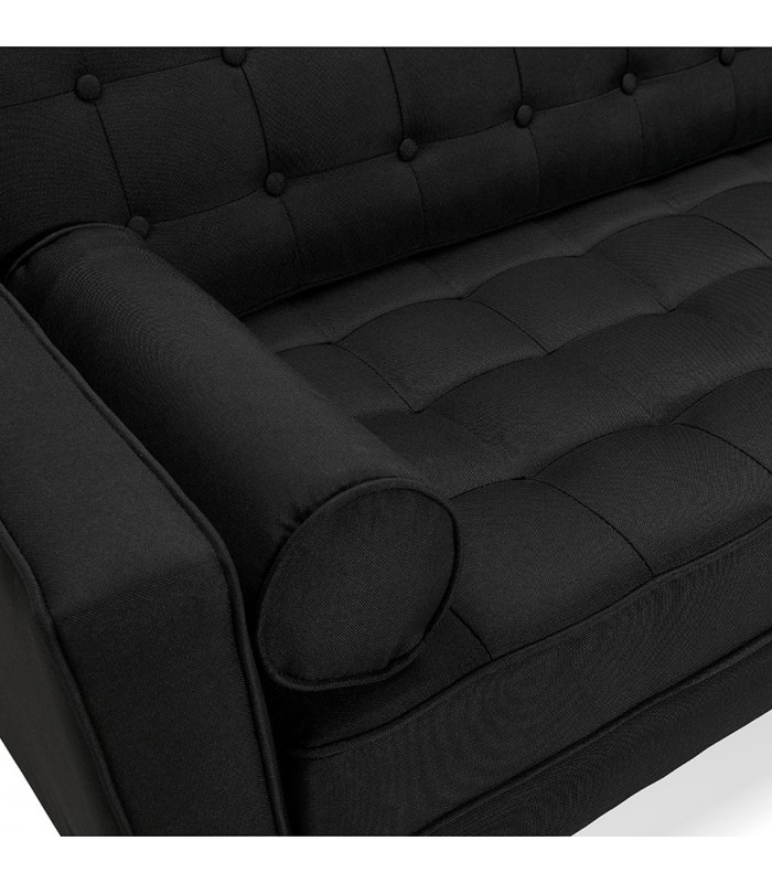 Canapé design noir en tissu Blake