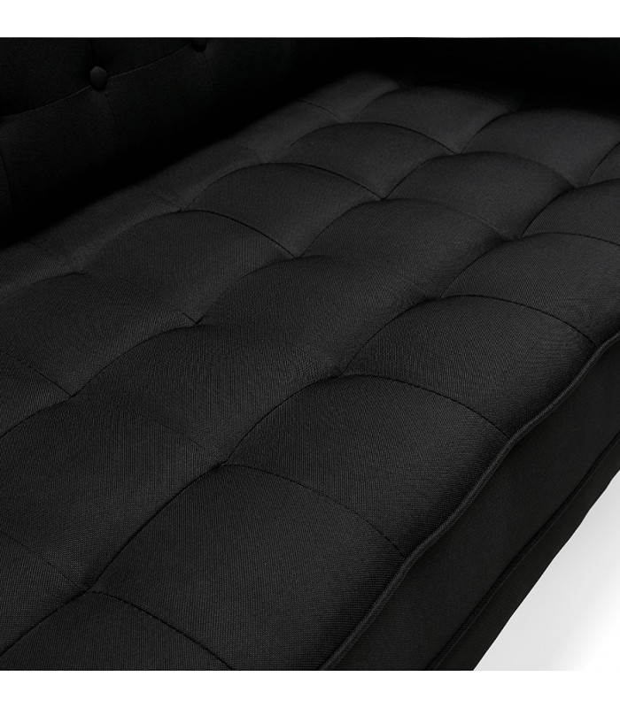 Canapé design noir en tissu Blake