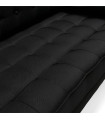 Canapé design noir en tissu Blake