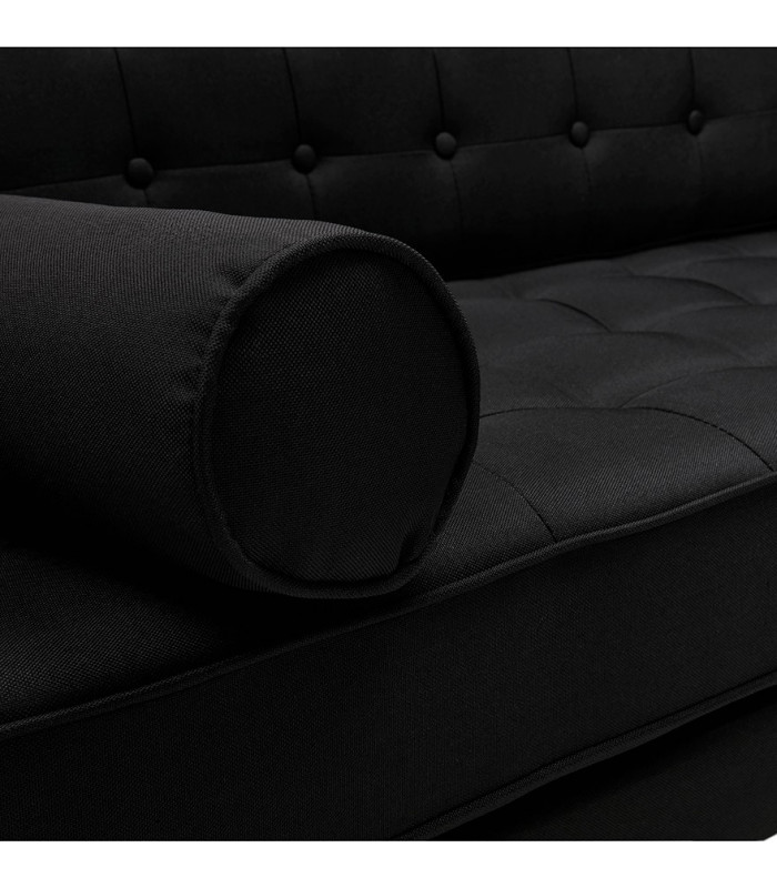 Canapé design noir en tissu Blake