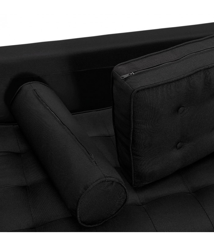 Canapé design noir en tissu Blake