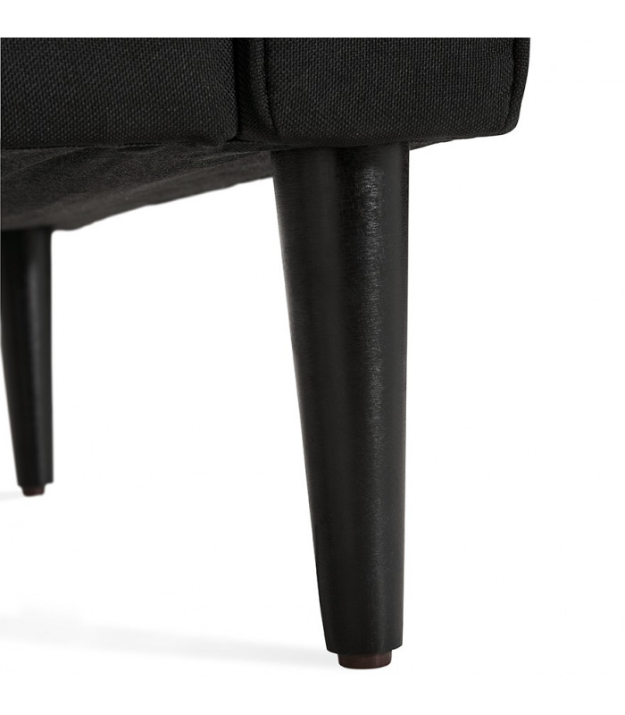 Canapé design noir en tissu Blake