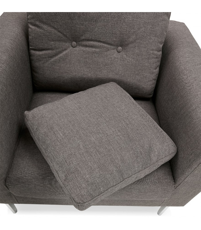 Canapé design gris foncé en tissu Abbey Mini