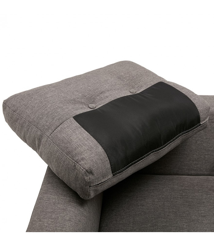 Canapé design gris foncé en tissu Abbey Mini