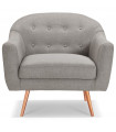 Canapé design gris clair en tissu Altum Mini