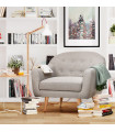 Canapé design gris clair en tissu Altum Mini