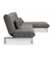 Canapé design gris foncé en tissu Elms