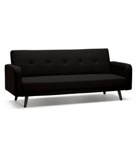 Canapé design noir en tissu Haughton