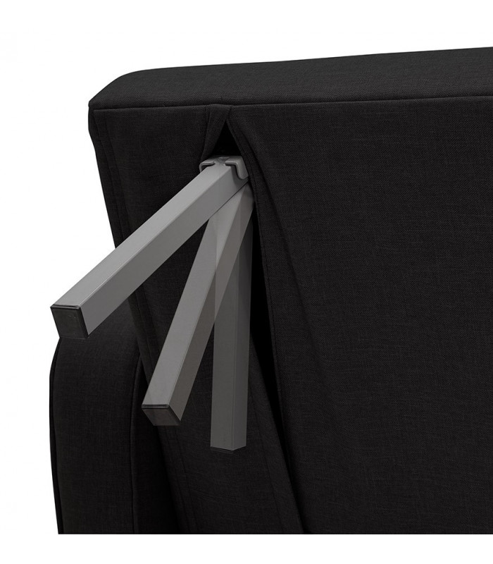 Canapé design noir en tissu Haughton